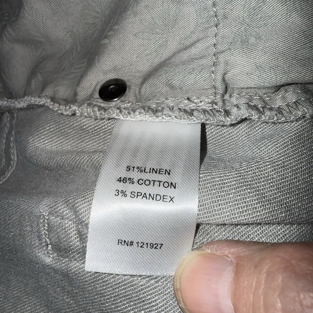 Johnnie O Chrome Flat Front Lightweight Lino Chino Linen Straight Leg Pant 35X34 - Picture 11 of 12